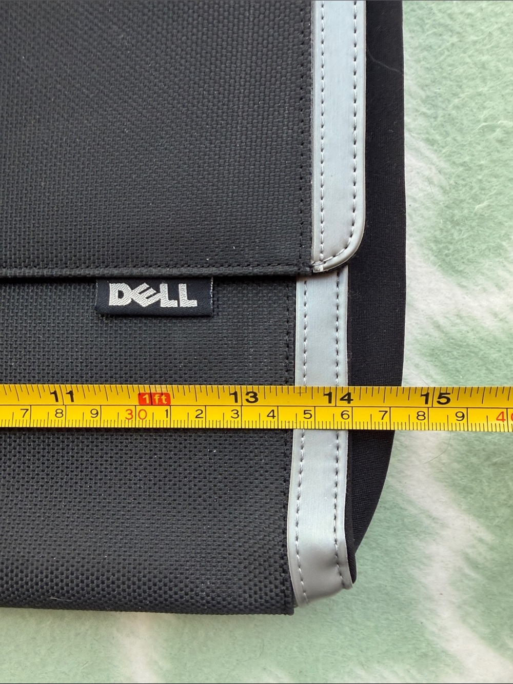 Dell Black and Silver Trim Laptop Sleeve with Magnetic Closure - 14” long - Picture 6 of 7